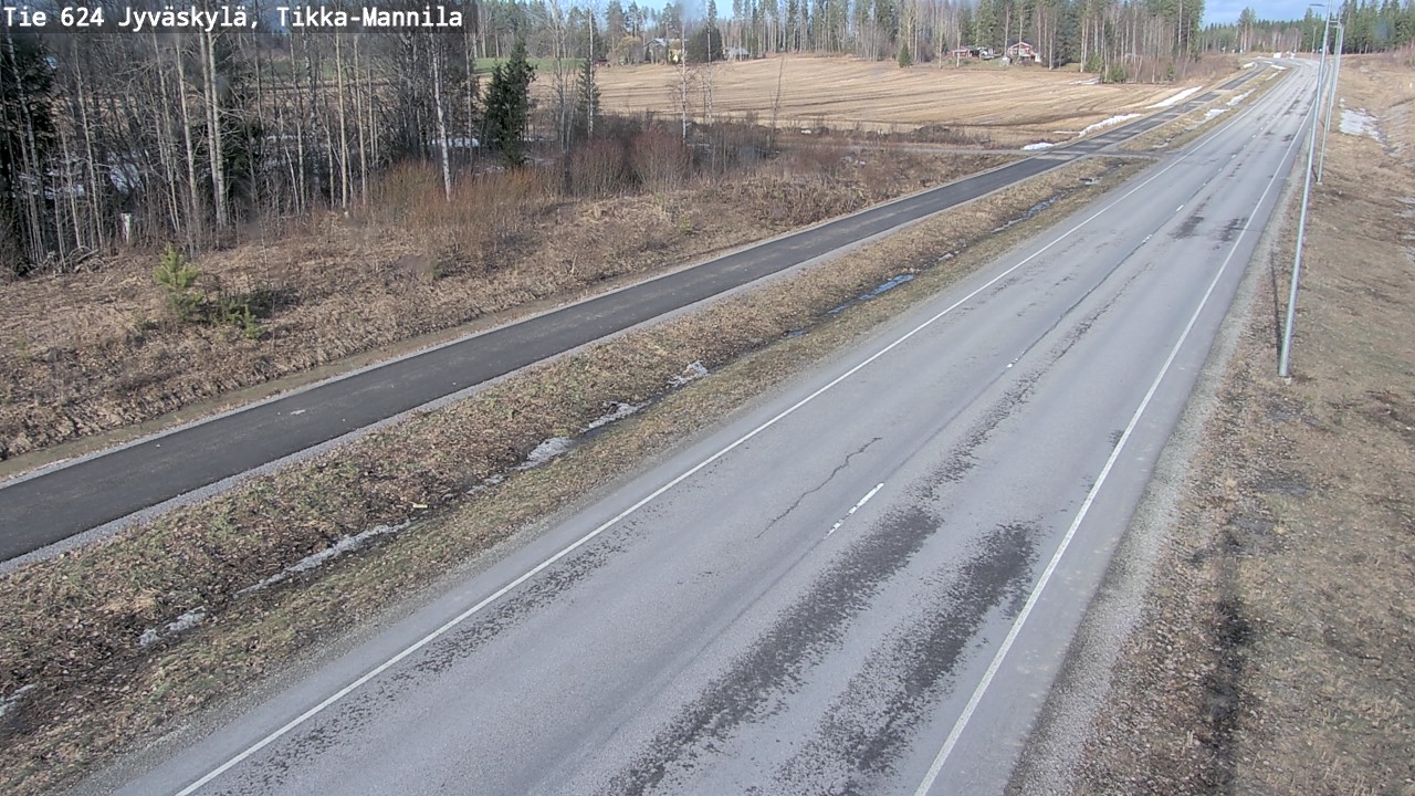 Weather Camera Image Väg 624 Jyväskylä, Tikka-Mannila, Jyväskylä, Keski-Suomi