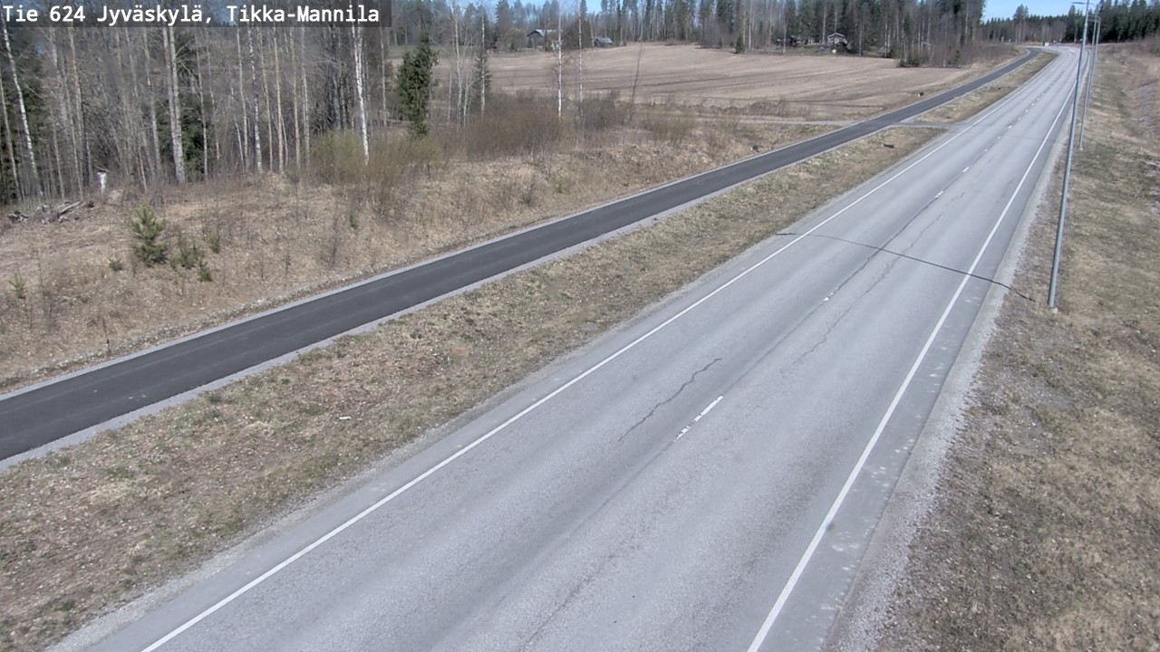 Weather Camera Image Road 624 Jyväskylä, Tikka-Mannila, Jyväskylä, Keski-Suomi