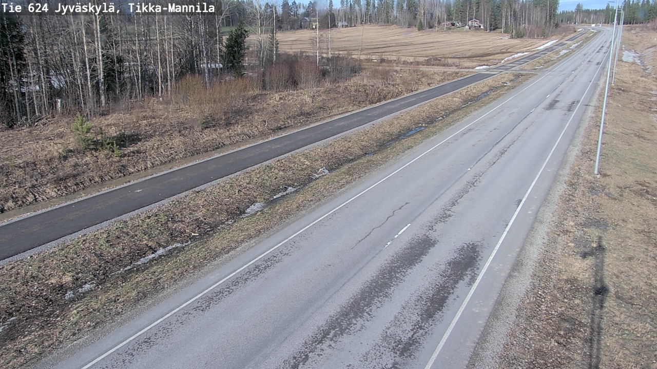 Weather Camera Image Väg 624 Jyväskylä, Tikka-Mannila, Jyväskylä, Keski-Suomi