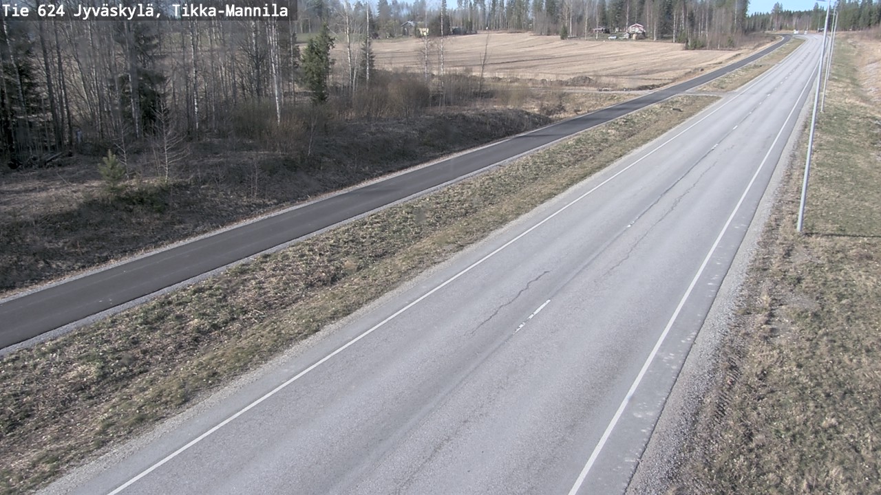 Weather Camera Image Road 624 Jyväskylä, Tikka-Mannila, Jyväskylä, Keski-Suomi