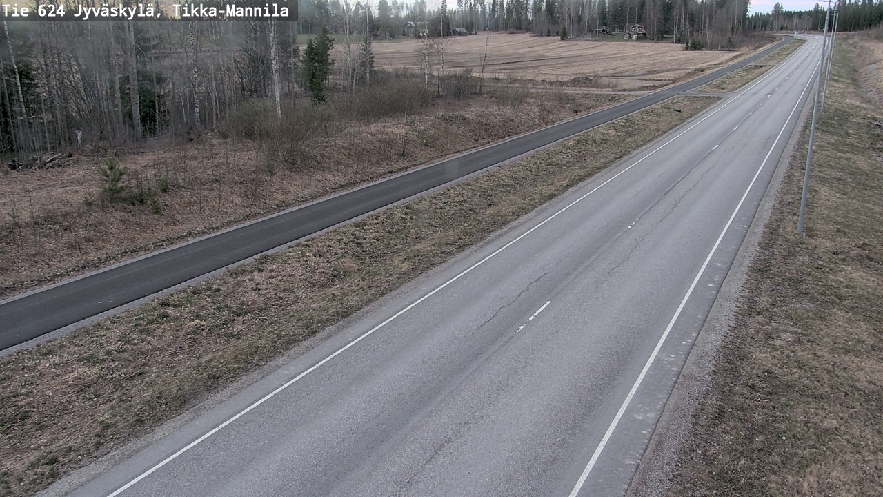 Weather Camera Image Road 624 Jyväskylä, Tikka-Mannila, Jyväskylä, Keski-Suomi
