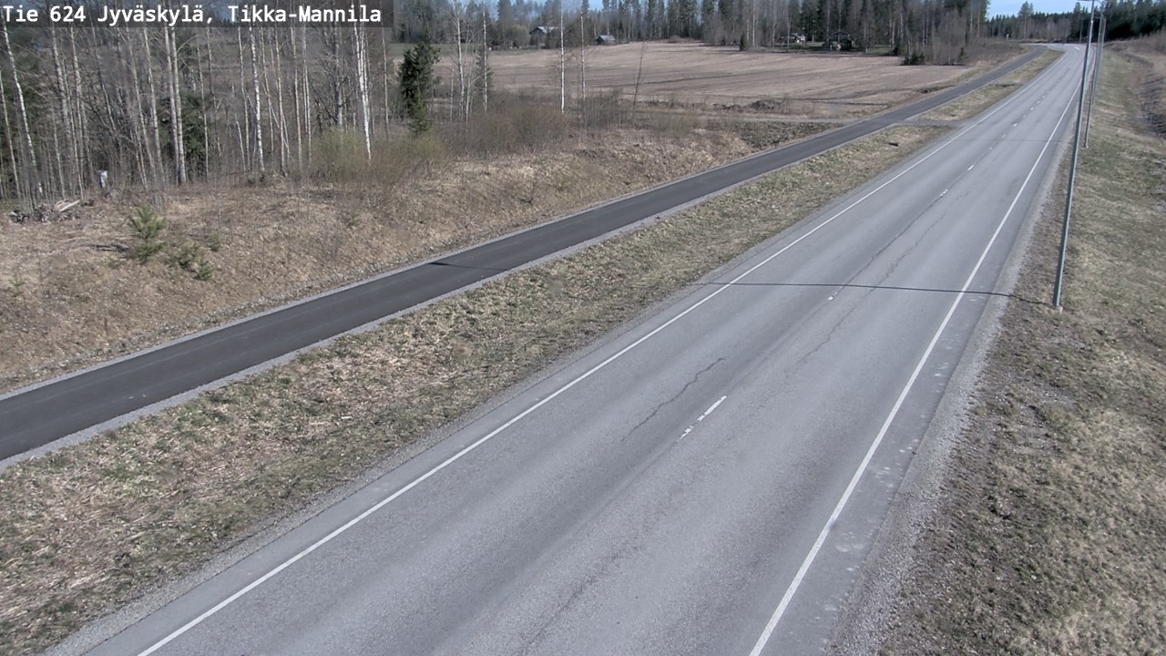 Weather Camera Image Väg 624 Jyväskylä, Tikka-Mannila, Jyväskylä, Keski-Suomi