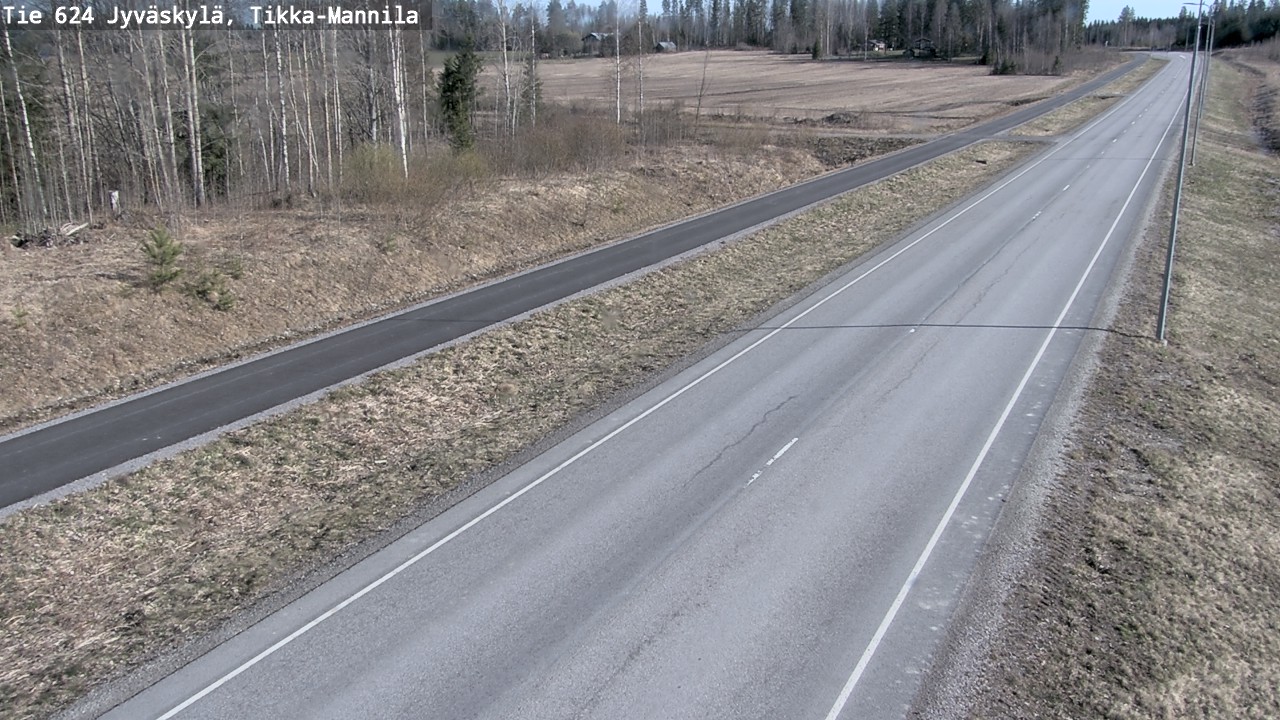 Weather Camera Image Road 624 Jyväskylä, Tikka-Mannila, Jyväskylä, Keski-Suomi