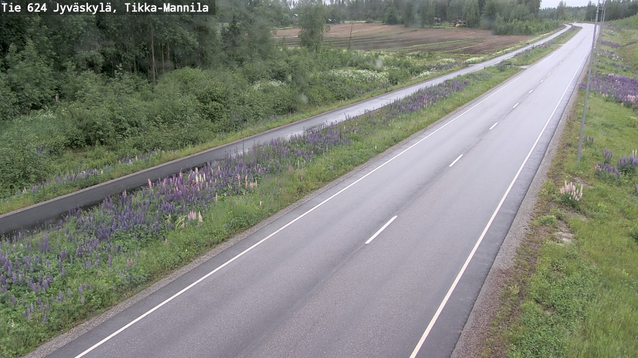 Weather Camera Image Väg 624 Jyväskylä, Tikka-Mannila, Jyväskylä, Keski-Suomi