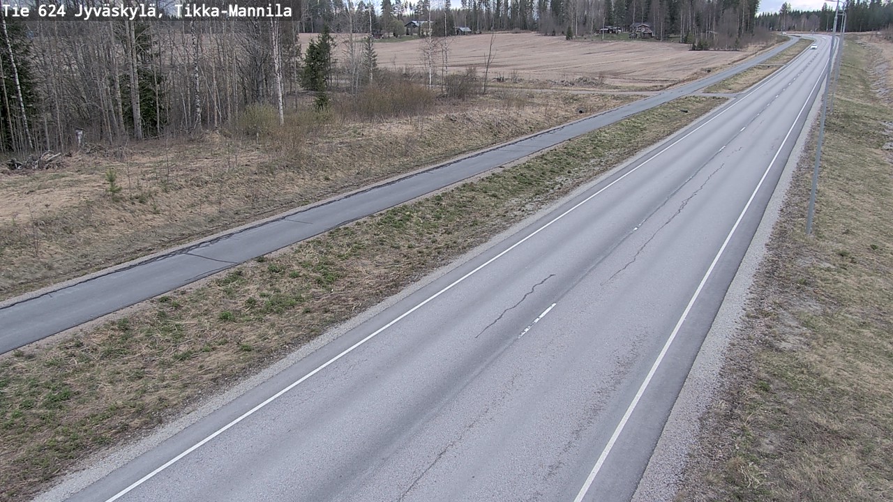 Weather Camera Image Väg 624 Jyväskylä, Tikka-Mannila, Jyväskylä, Keski-Suomi