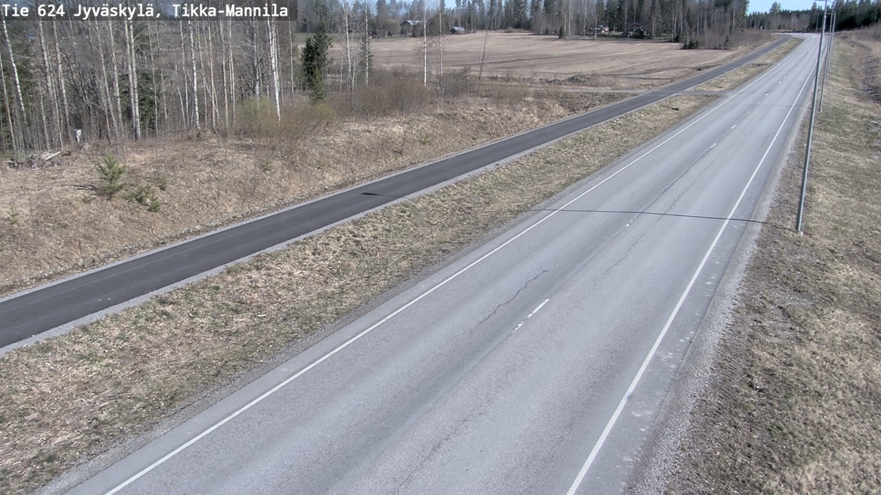 Weather Camera Image Road 624 Jyväskylä, Tikka-Mannila, Jyväskylä, Keski-Suomi