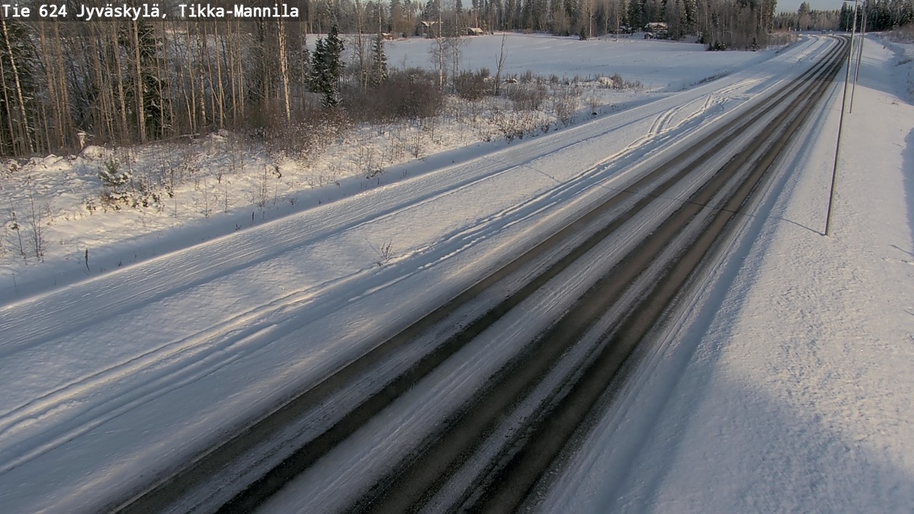 Weather Camera Image Väg 624 Jyväskylä, Tikka-Mannila, Jyväskylä, Keski-Suomi