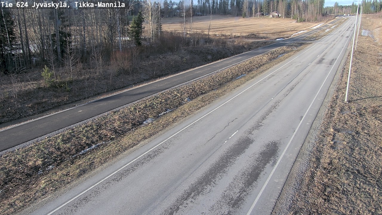 Weather Camera Image Väg 624 Jyväskylä, Tikka-Mannila, Jyväskylä, Keski-Suomi