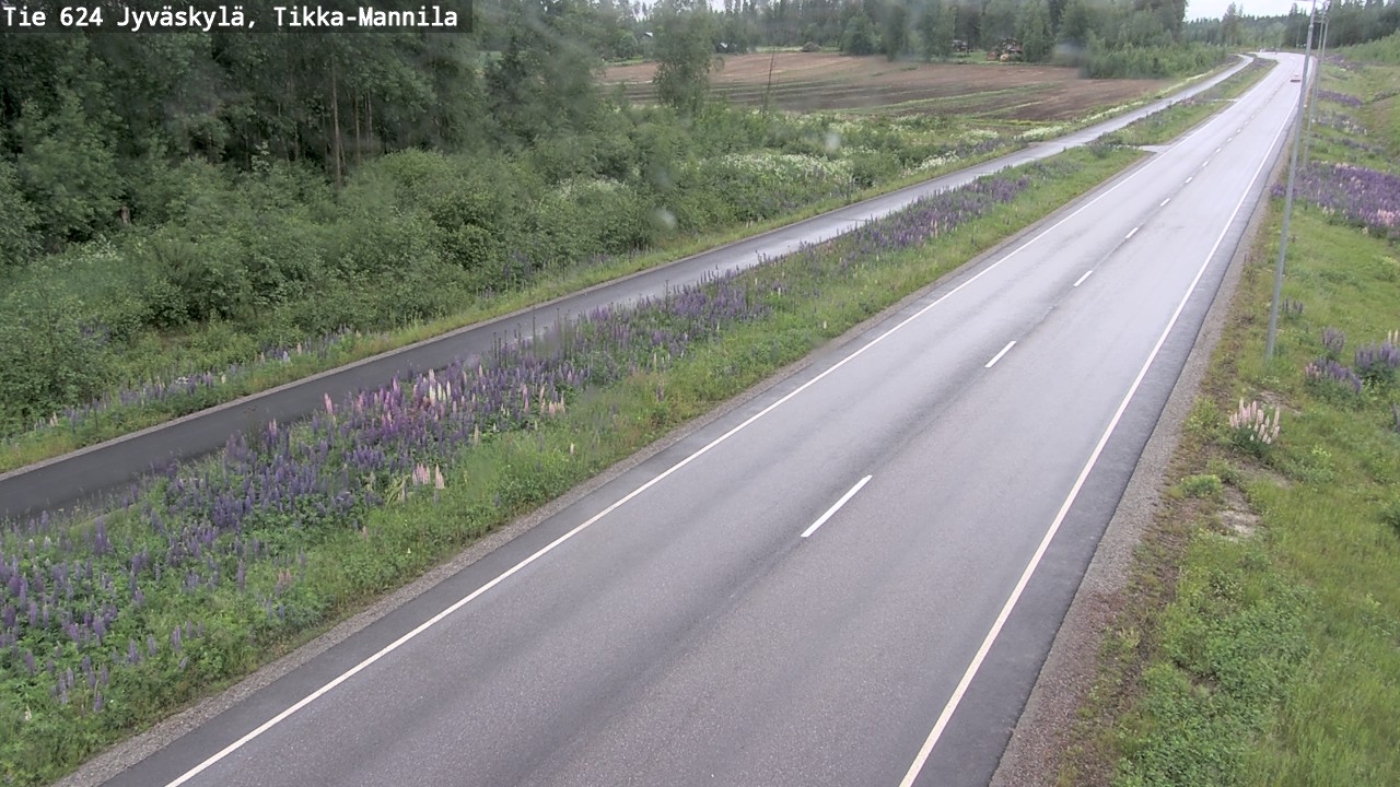 Weather Camera Image Väg 624 Jyväskylä, Tikka-Mannila, Jyväskylä, Keski-Suomi