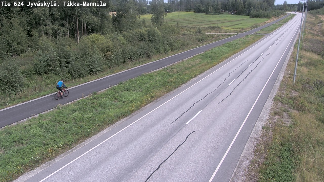 Weather Camera Image Road 624 Jyväskylä, Tikka-Mannila, Jyväskylä, Keski-Suomi