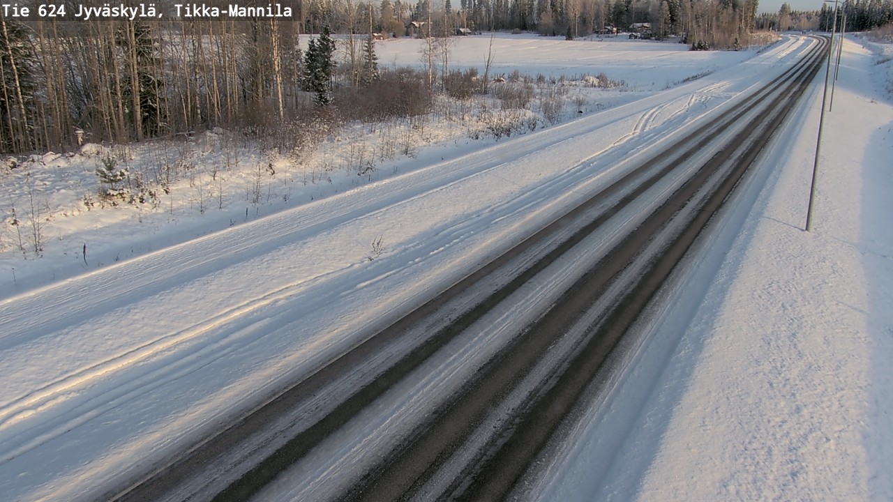 Weather Camera Image Väg 624 Jyväskylä, Tikka-Mannila, Jyväskylä, Keski-Suomi
