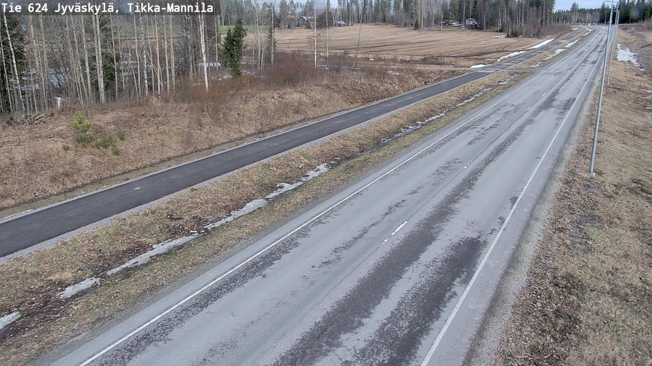 Weather Camera Image Väg 624 Jyväskylä, Tikka-Mannila, Jyväskylä, Keski-Suomi