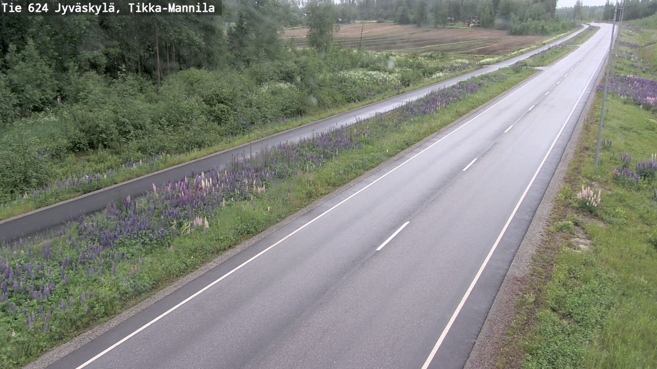 Weather Camera Image Väg 624 Jyväskylä, Tikka-Mannila, Jyväskylä, Keski-Suomi