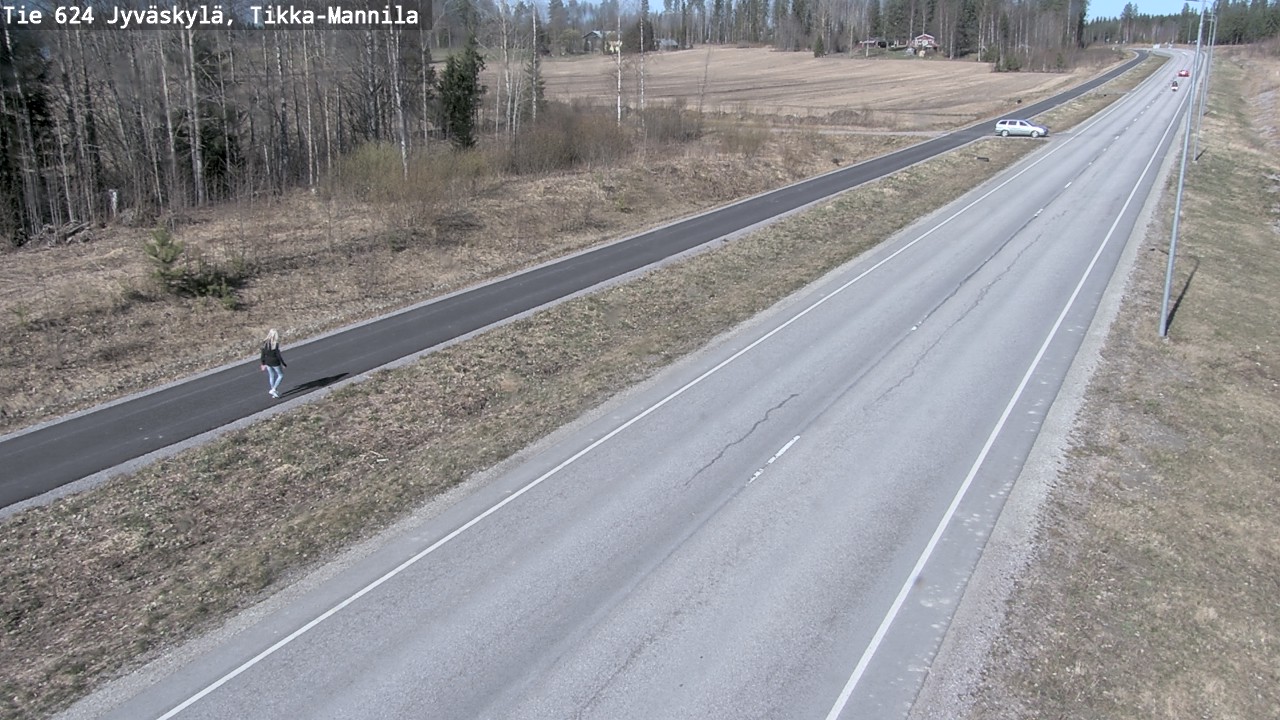 Weather Camera Image Road 624 Jyväskylä, Tikka-Mannila, Jyväskylä, Keski-Suomi