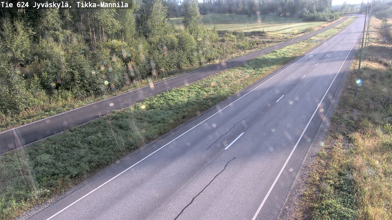 Weather Camera Image Road 624 Jyväskylä, Tikka-Mannila, Jyväskylä, Keski-Suomi