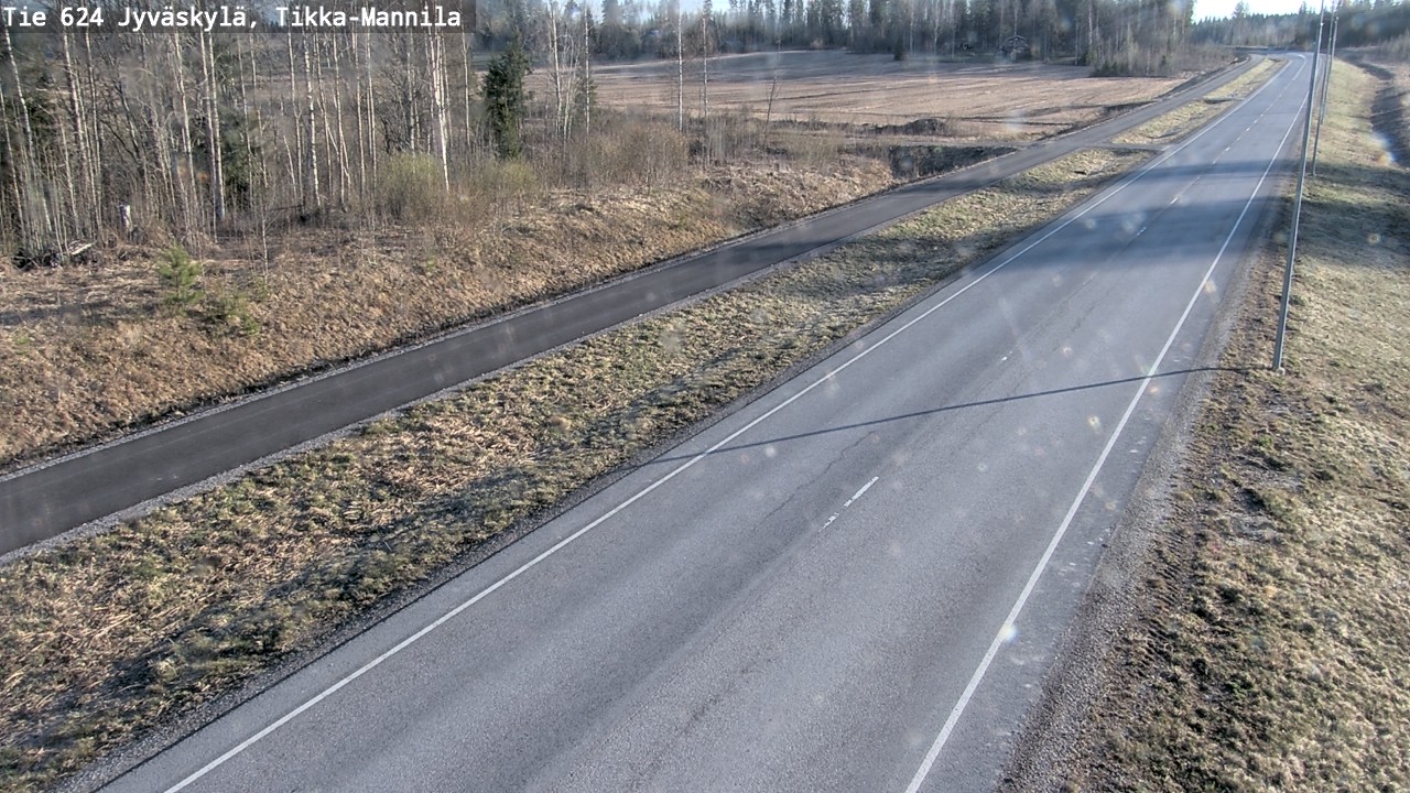 Weather Camera Image Väg 624 Jyväskylä, Tikka-Mannila, Jyväskylä, Keski-Suomi