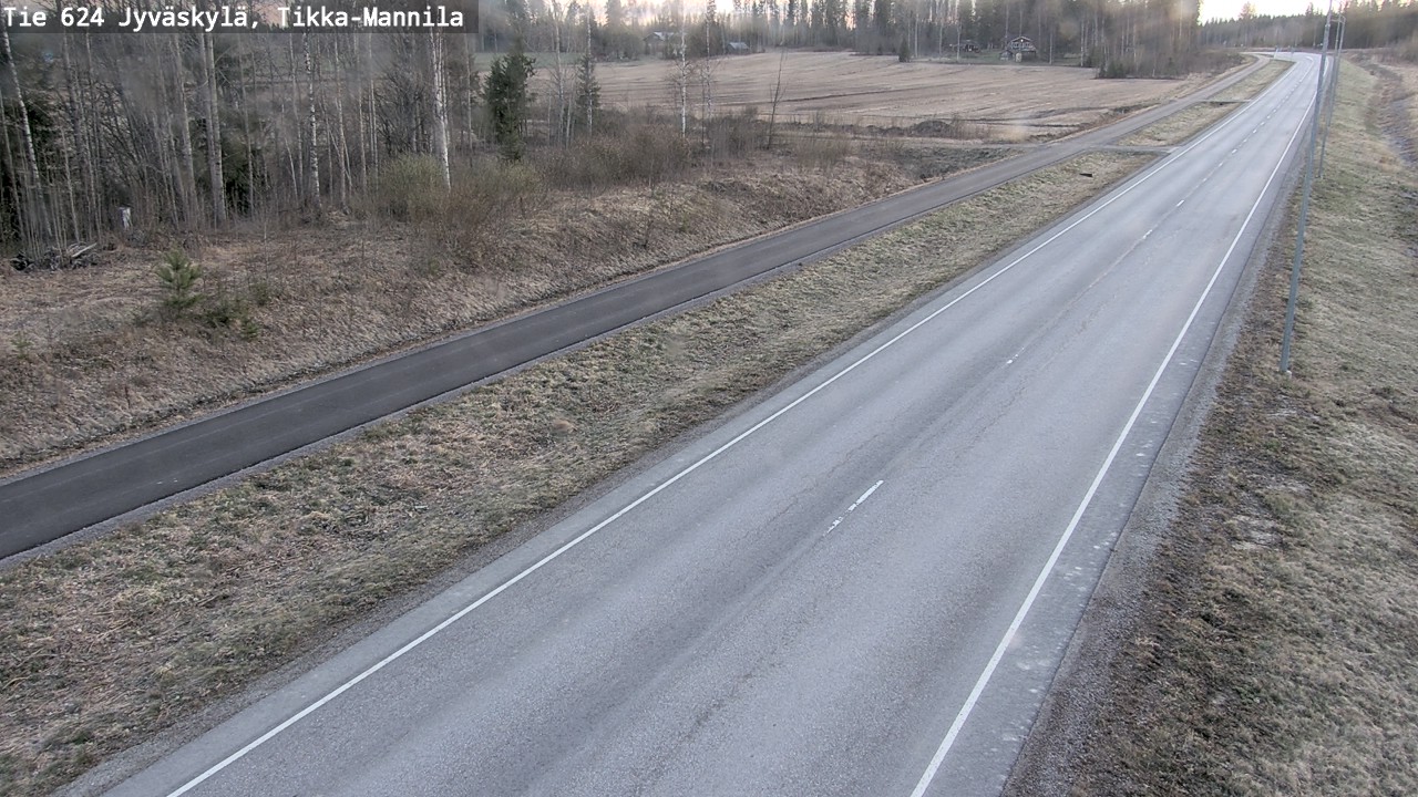 Weather Camera Image Väg 624 Jyväskylä, Tikka-Mannila, Jyväskylä, Keski-Suomi