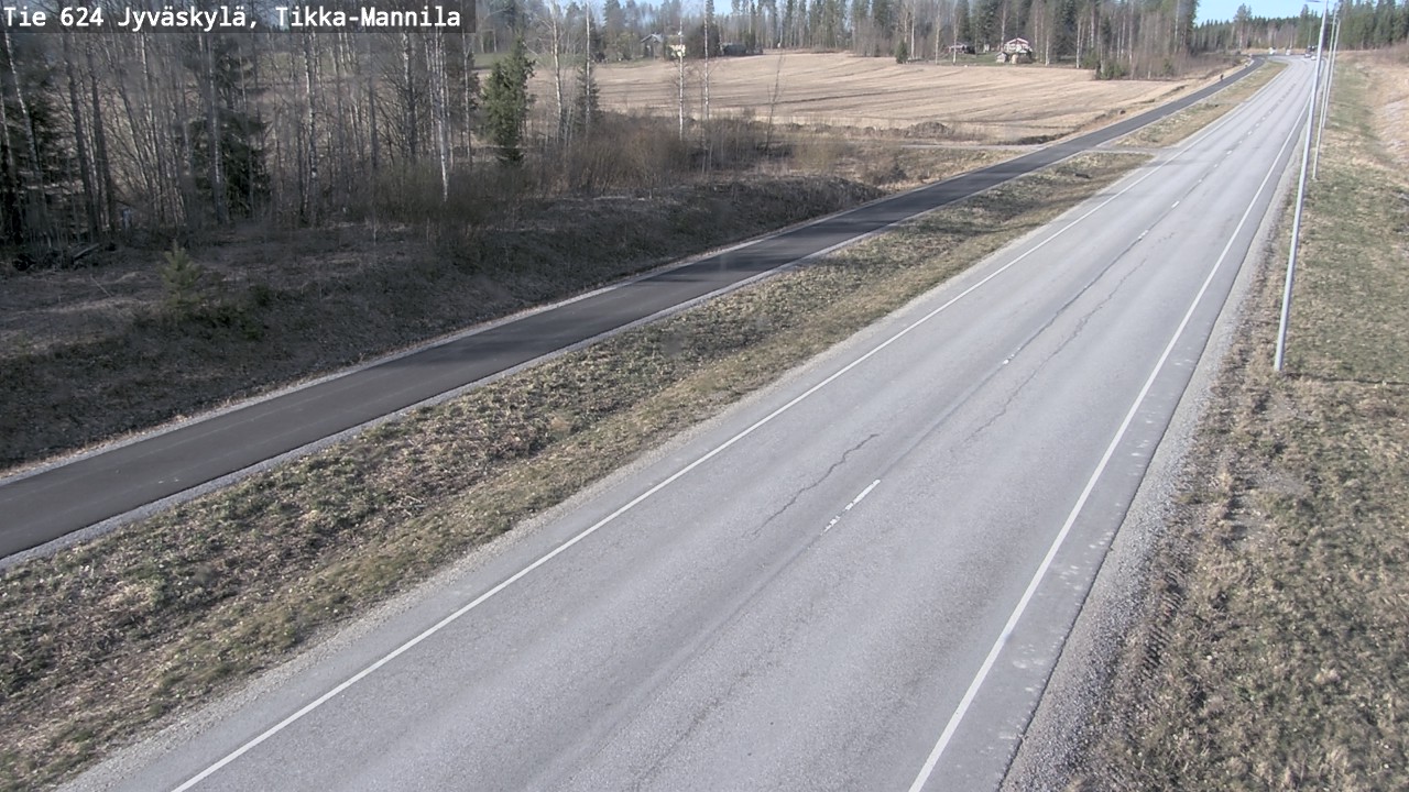 Weather Camera Image Road 624 Jyväskylä, Tikka-Mannila, Jyväskylä, Keski-Suomi