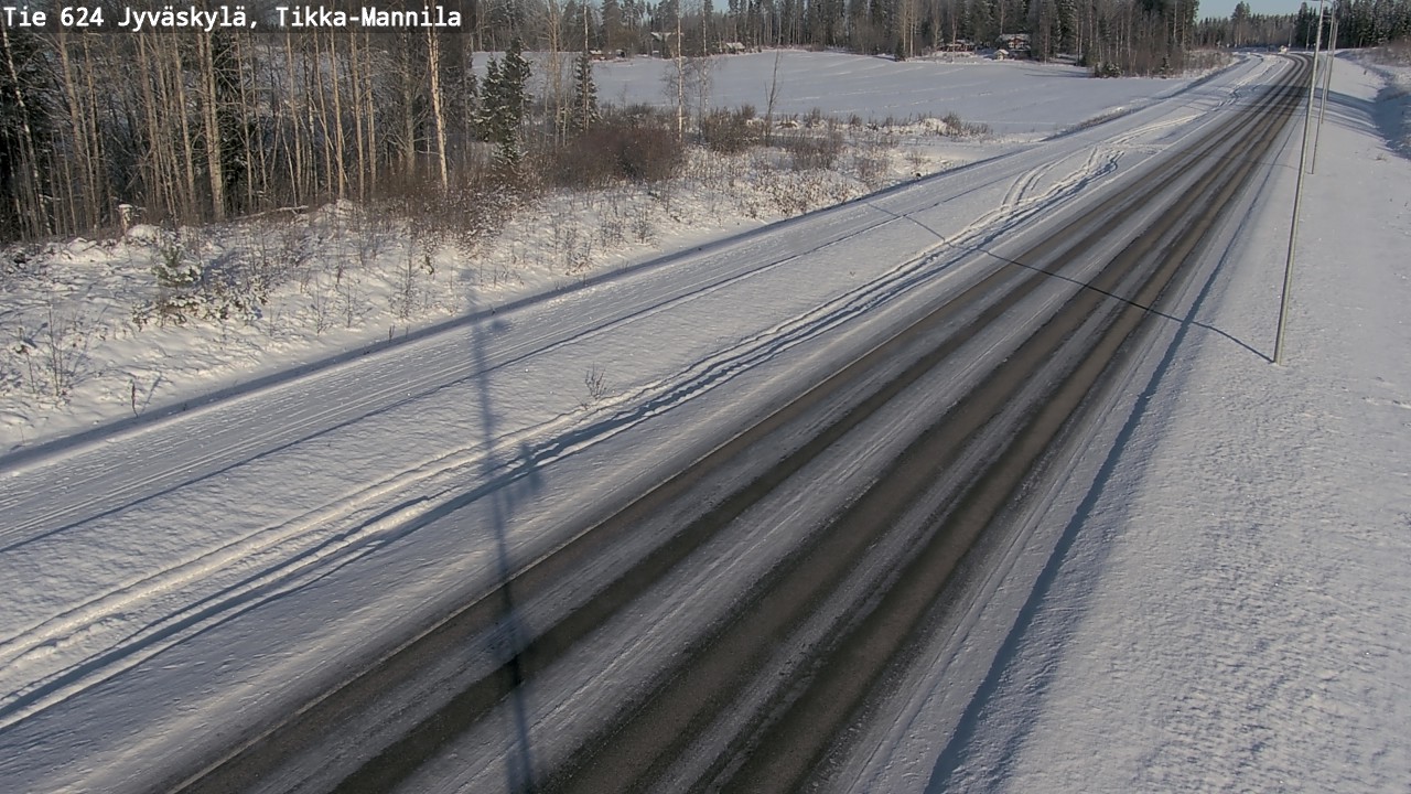 Weather Camera Image Road 624 Jyväskylä, Tikka-Mannila, Jyväskylä, Keski-Suomi