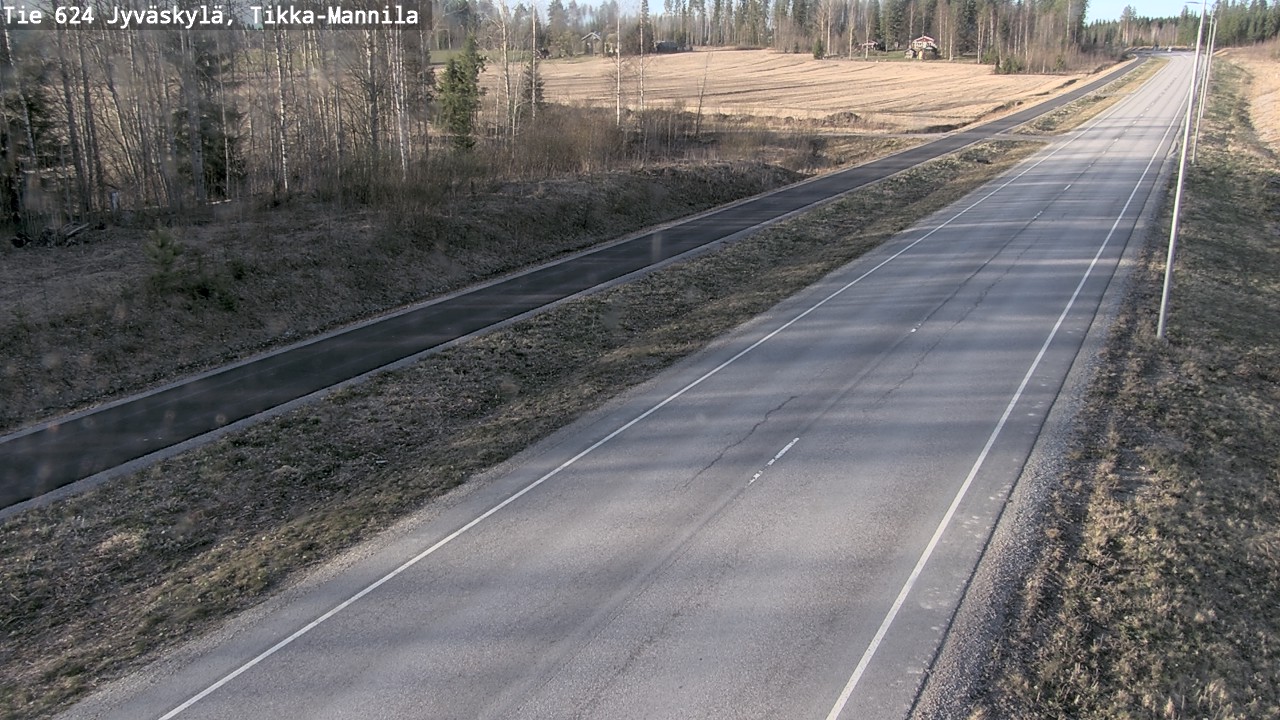 Weather Camera Image Road 624 Jyväskylä, Tikka-Mannila, Jyväskylä, Keski-Suomi