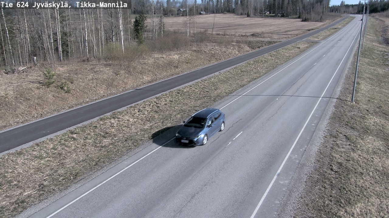 Weather Camera Image Väg 624 Jyväskylä, Tikka-Mannila, Jyväskylä, Keski-Suomi