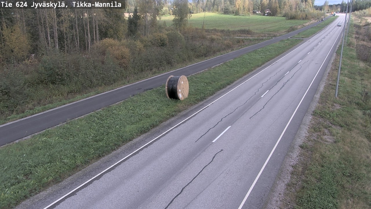 Weather Camera Image Väg 624 Jyväskylä, Tikka-Mannila, Jyväskylä, Keski-Suomi