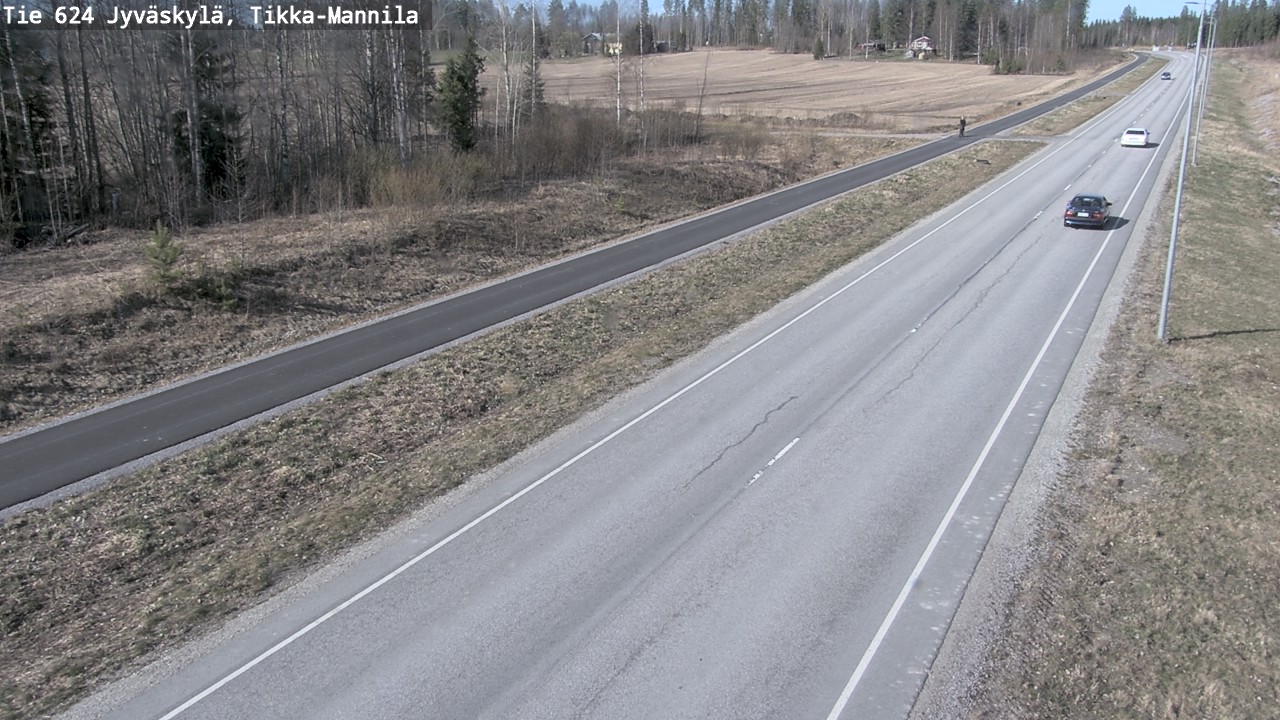 Weather Camera Image Road 624 Jyväskylä, Tikka-Mannila, Jyväskylä, Keski-Suomi