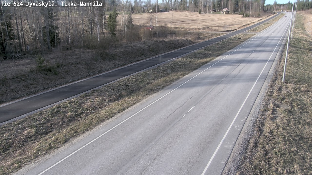 Weather Camera Image Road 624 Jyväskylä, Tikka-Mannila, Jyväskylä, Keski-Suomi