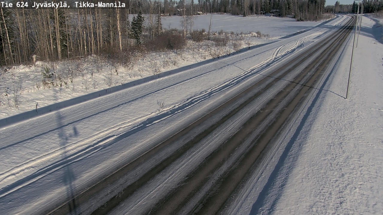 Weather Camera Image Väg 624 Jyväskylä, Tikka-Mannila, Jyväskylä, Keski-Suomi