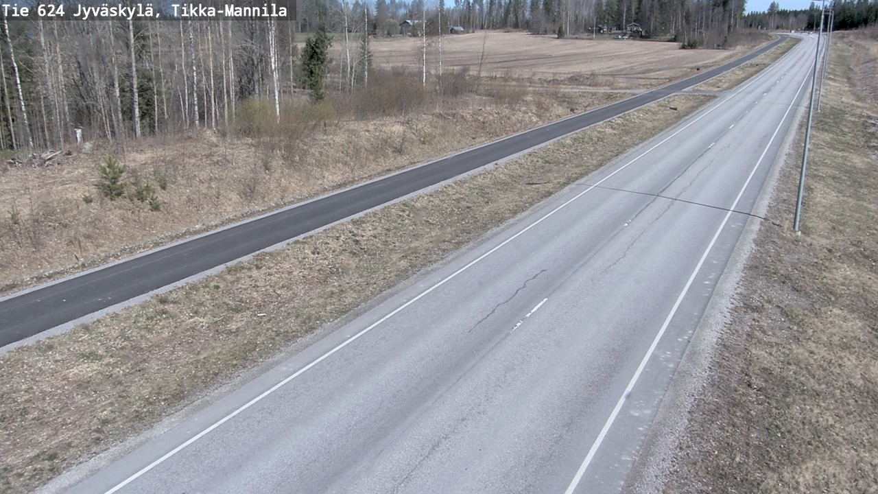 Weather Camera Image Road 624 Jyväskylä, Tikka-Mannila, Jyväskylä, Keski-Suomi
