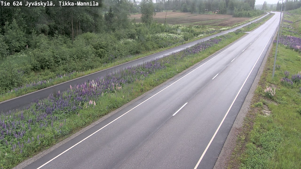 Weather Camera Image Väg 624 Jyväskylä, Tikka-Mannila, Jyväskylä, Keski-Suomi