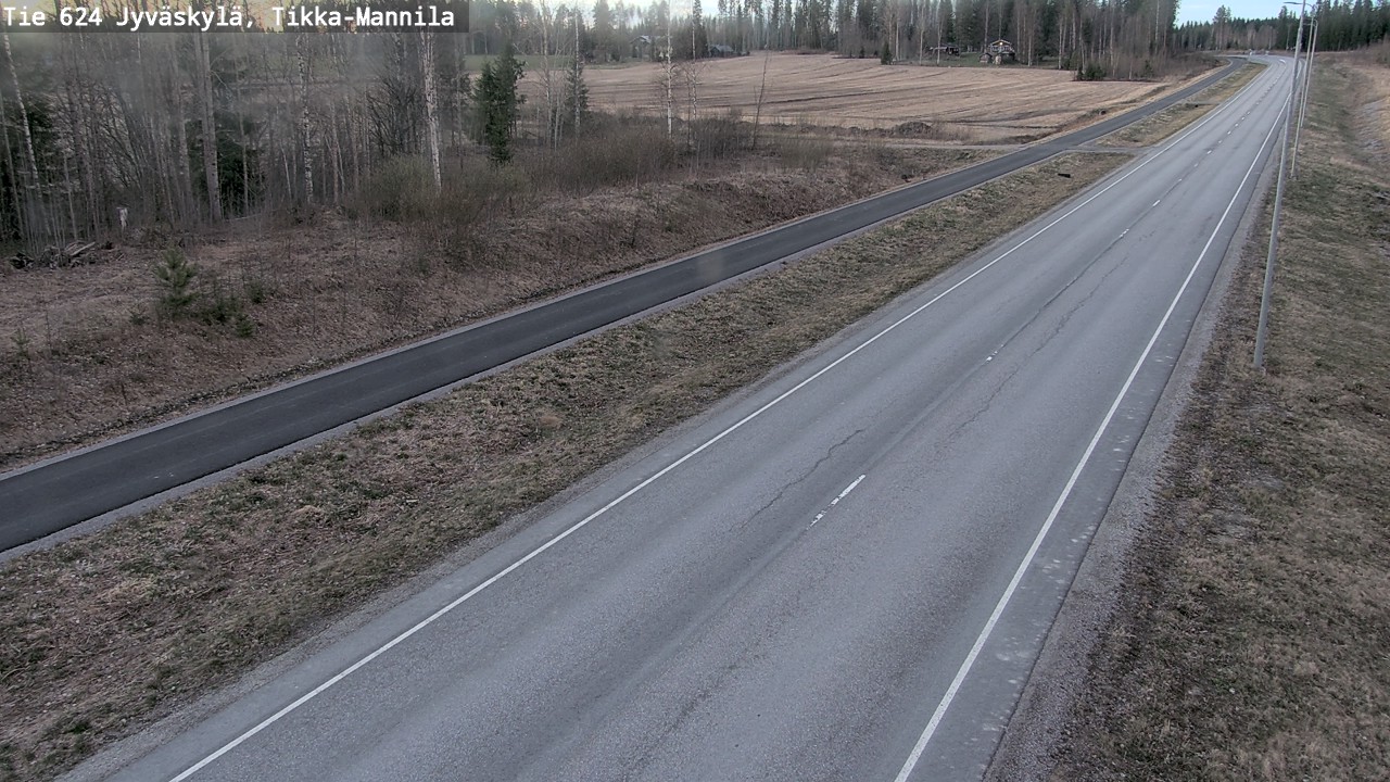 Weather Camera Image Road 624 Jyväskylä, Tikka-Mannila, Jyväskylä, Keski-Suomi