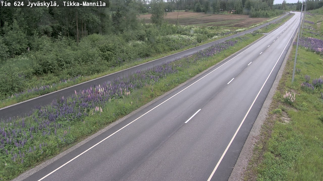 Weather Camera Image Väg 624 Jyväskylä, Tikka-Mannila, Jyväskylä, Keski-Suomi