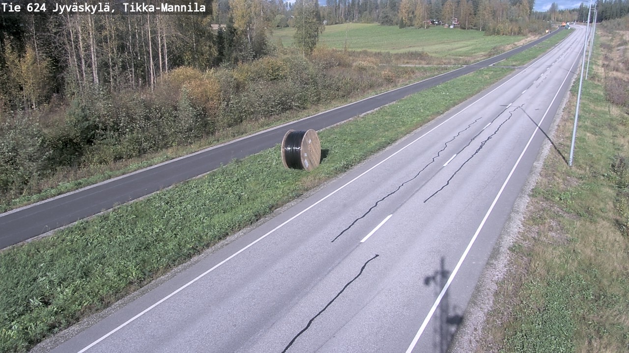 Weather Camera Image Väg 624 Jyväskylä, Tikka-Mannila, Jyväskylä, Keski-Suomi