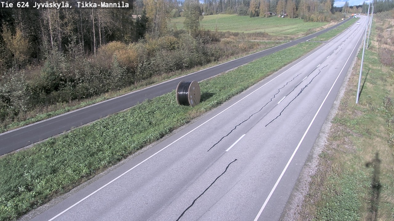 Weather Camera Image Väg 624 Jyväskylä, Tikka-Mannila, Jyväskylä, Keski-Suomi