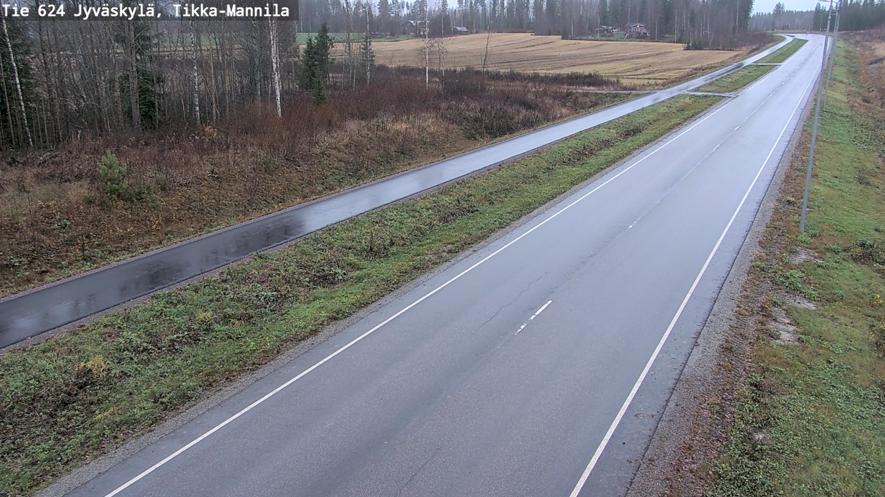 Weather Camera Image Väg 624 Jyväskylä, Tikka-Mannila, Jyväskylä, Keski-Suomi