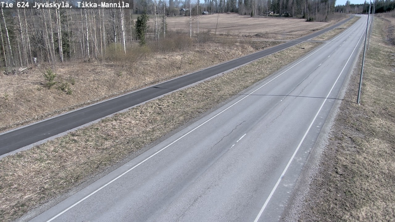 Weather Camera Image Road 624 Jyväskylä, Tikka-Mannila, Jyväskylä, Keski-Suomi