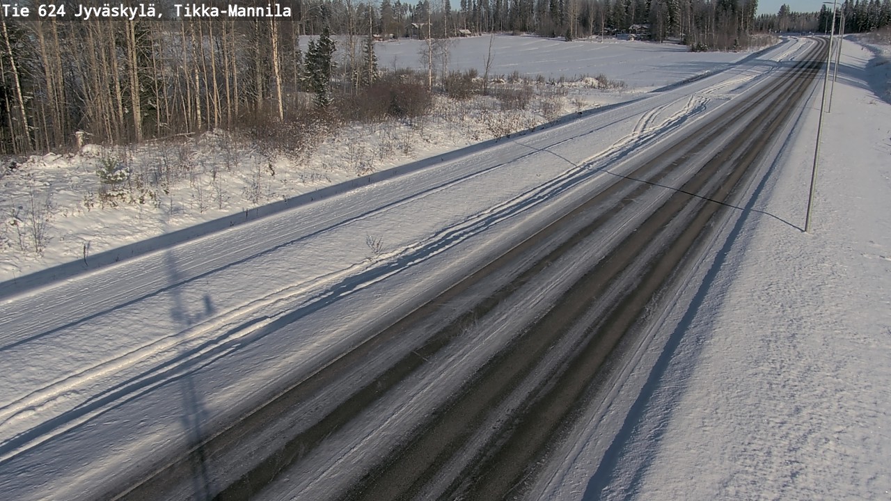 Weather Camera Image Väg 624 Jyväskylä, Tikka-Mannila, Jyväskylä, Keski-Suomi