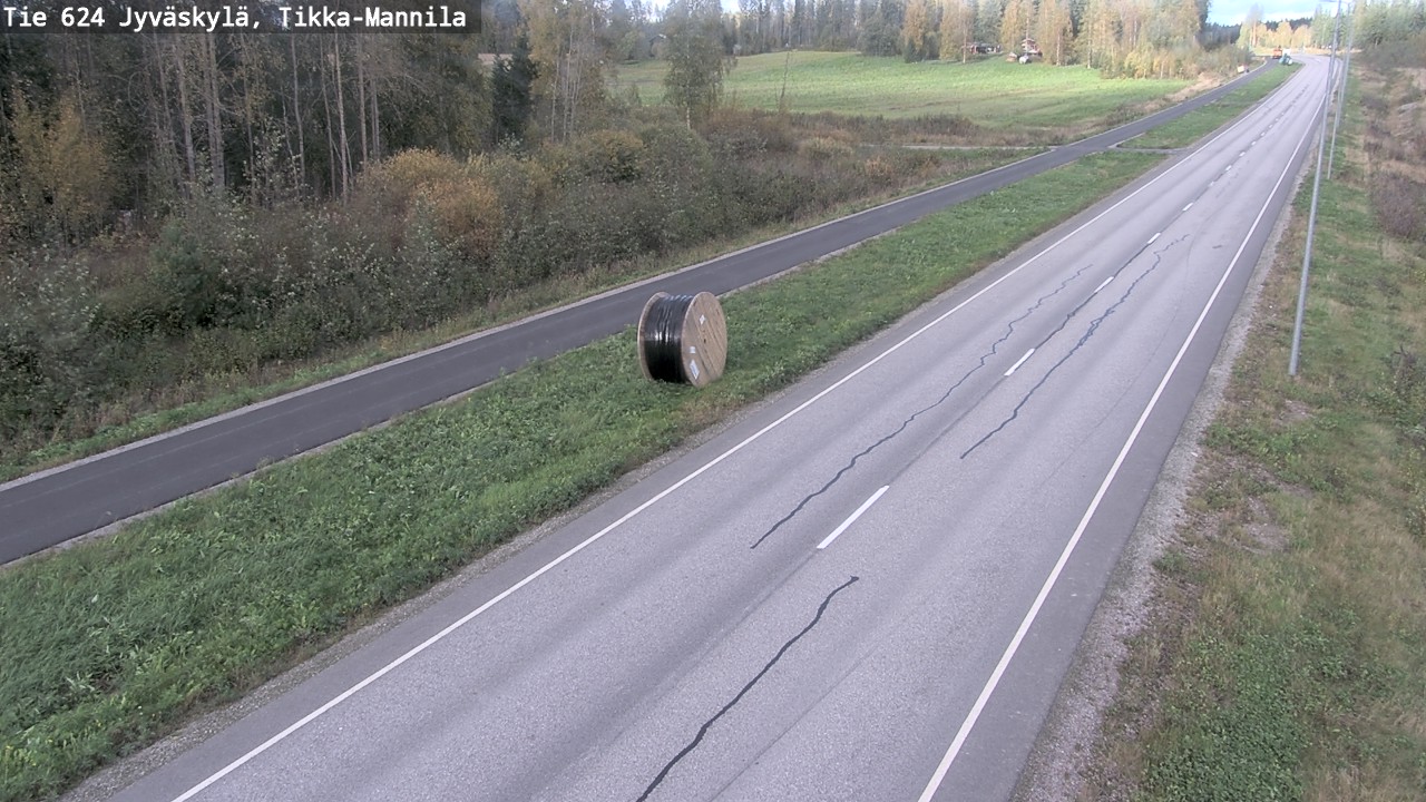 Weather Camera Image Väg 624 Jyväskylä, Tikka-Mannila, Jyväskylä, Keski-Suomi