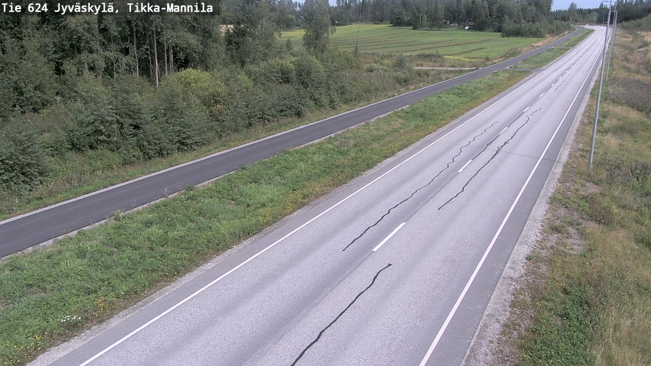Weather Camera Image Road 624 Jyväskylä, Tikka-Mannila, Jyväskylä, Keski-Suomi