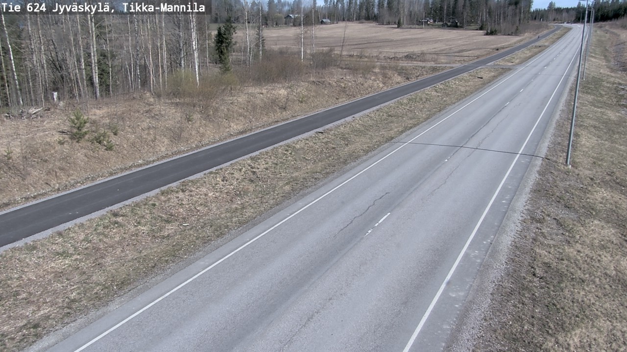Weather Camera Image Road 624 Jyväskylä, Tikka-Mannila, Jyväskylä, Keski-Suomi