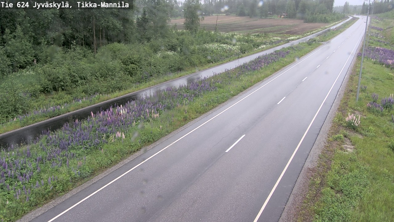Weather Camera Image Väg 624 Jyväskylä, Tikka-Mannila, Jyväskylä, Keski-Suomi