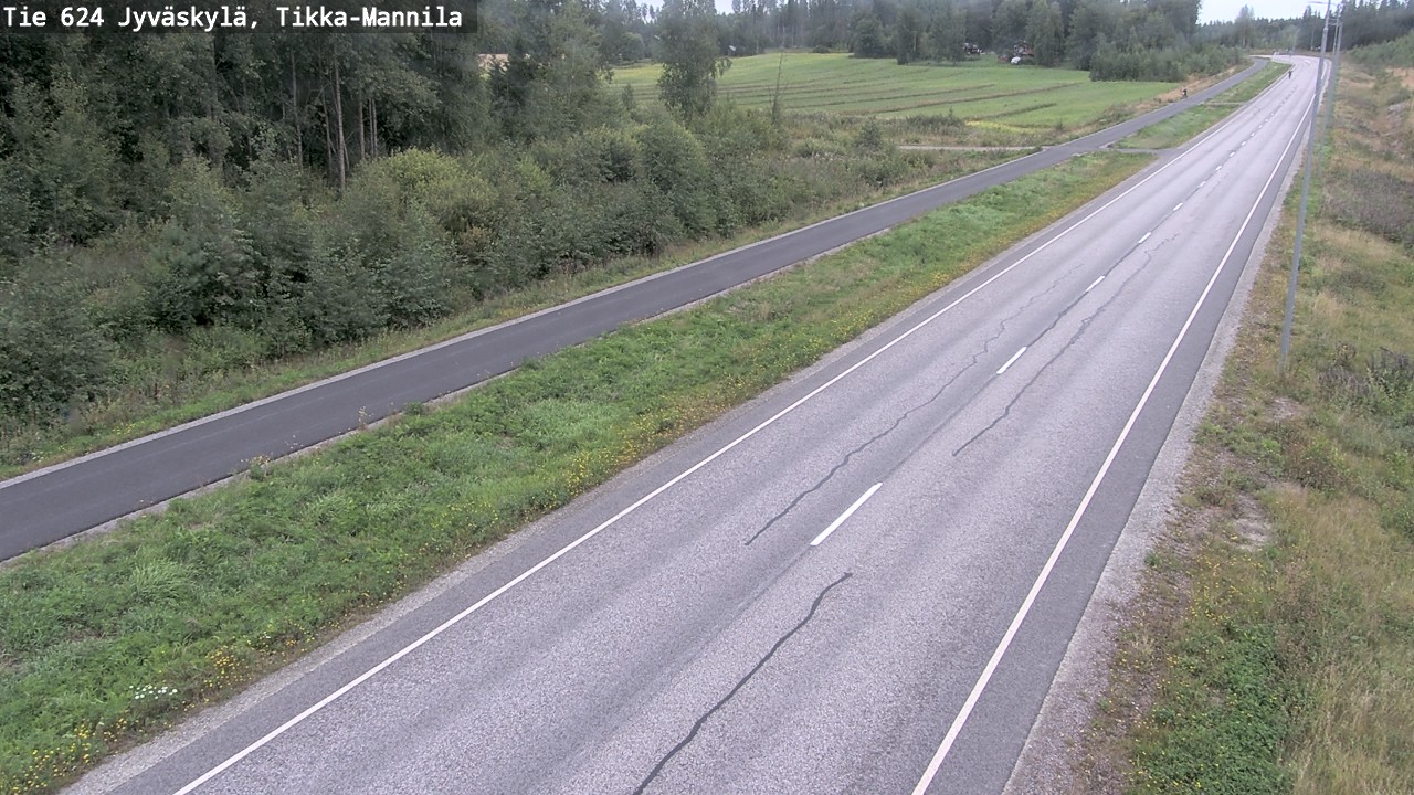 Weather Camera Image Road 624 Jyväskylä, Tikka-Mannila, Jyväskylä, Keski-Suomi