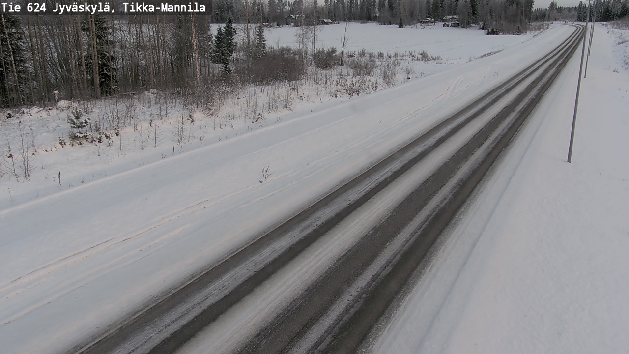 Weather Camera Image Väg 624 Jyväskylä, Tikka-Mannila, Jyväskylä, Keski-Suomi