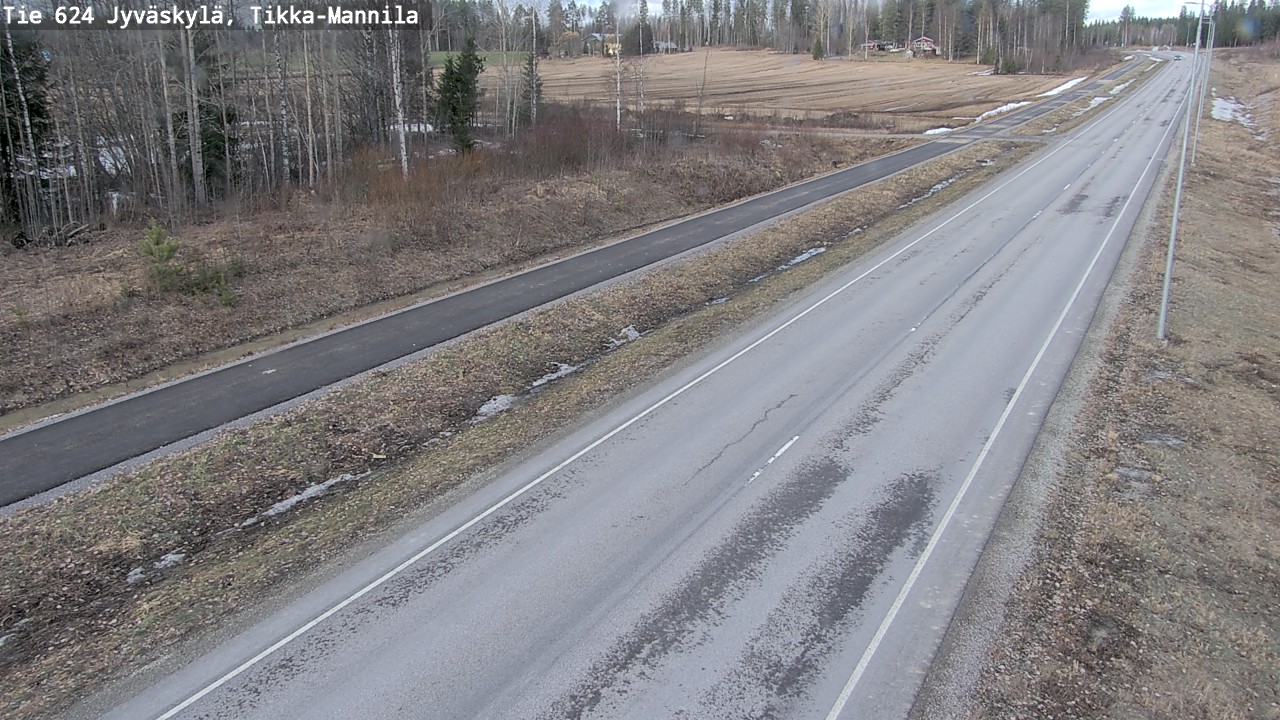 Weather Camera Image Väg 624 Jyväskylä, Tikka-Mannila, Jyväskylä, Keski-Suomi