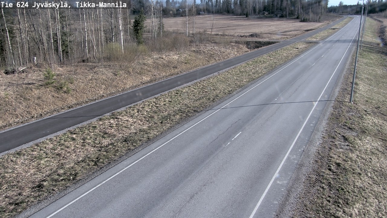 Weather Camera Image Väg 624 Jyväskylä, Tikka-Mannila, Jyväskylä, Keski-Suomi