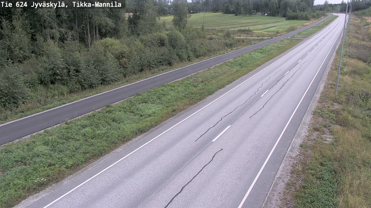 Weather Camera Image Road 624 Jyväskylä, Tikka-Mannila, Jyväskylä, Keski-Suomi