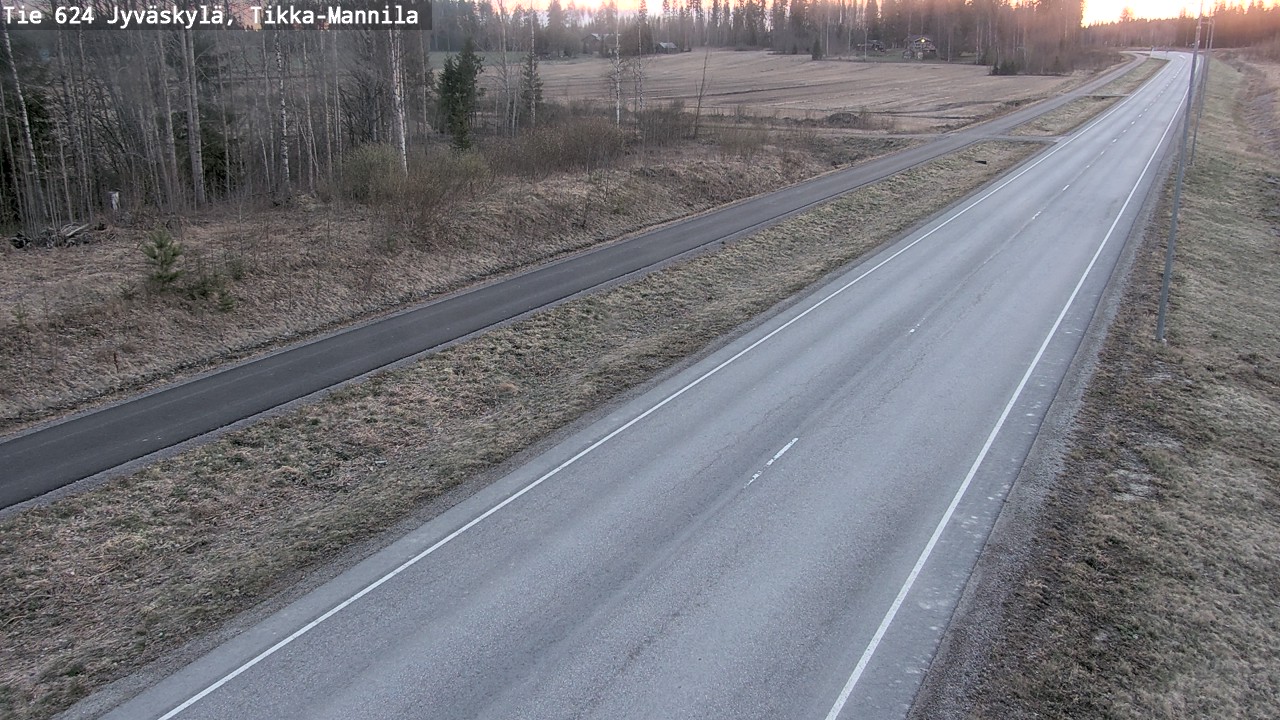 Weather Camera Image Road 624 Jyväskylä, Tikka-Mannila, Jyväskylä, Keski-Suomi