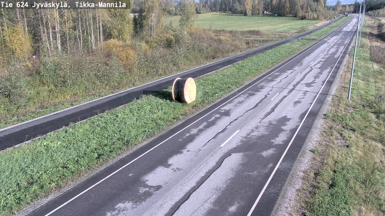Weather Camera Image Väg 624 Jyväskylä, Tikka-Mannila, Jyväskylä, Keski-Suomi