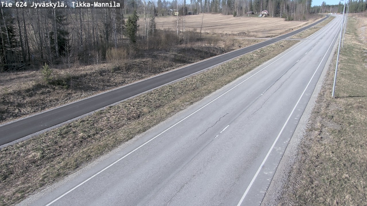 Weather Camera Image Road 624 Jyväskylä, Tikka-Mannila, Jyväskylä, Keski-Suomi